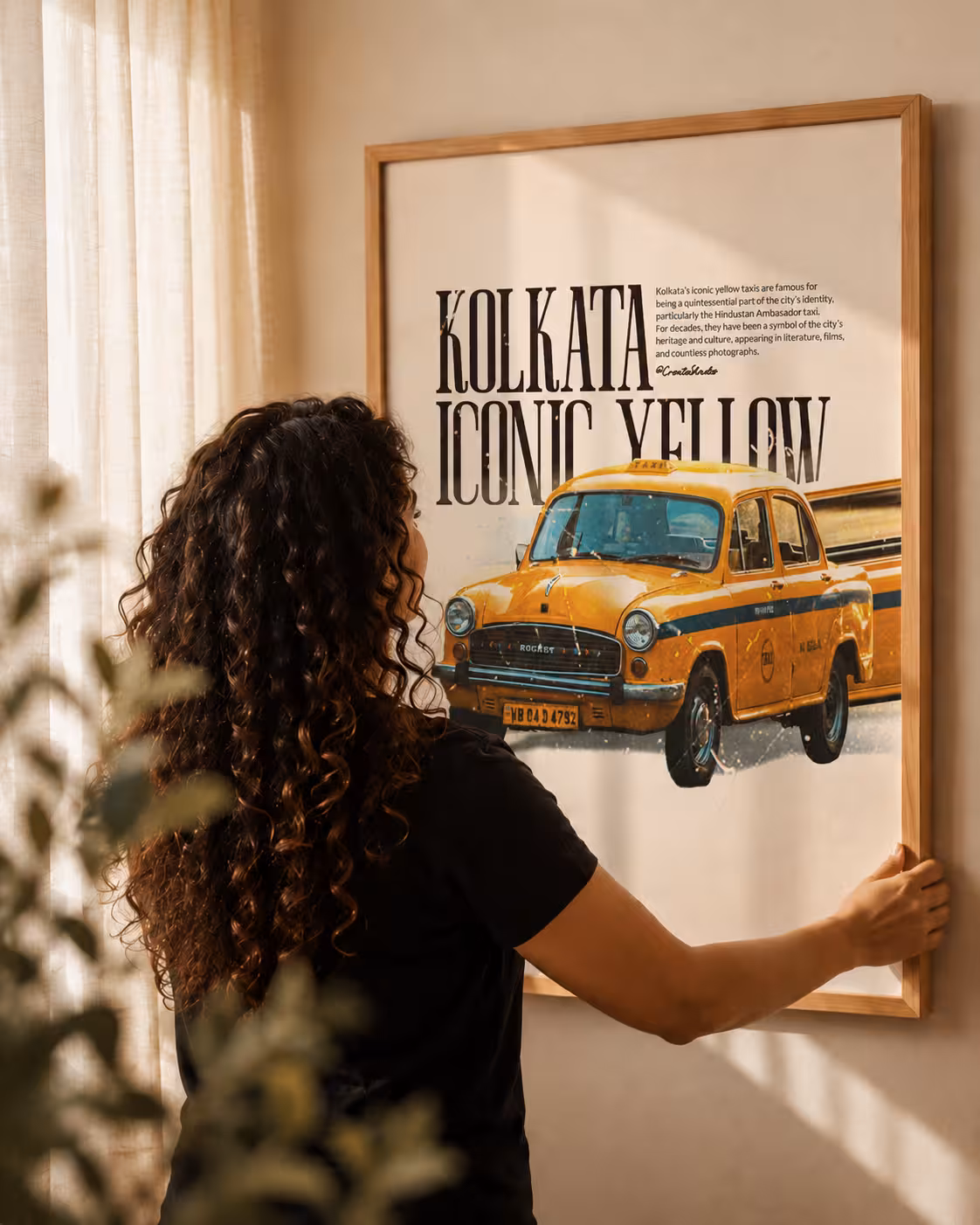 Kolkata Taxi Wall Art