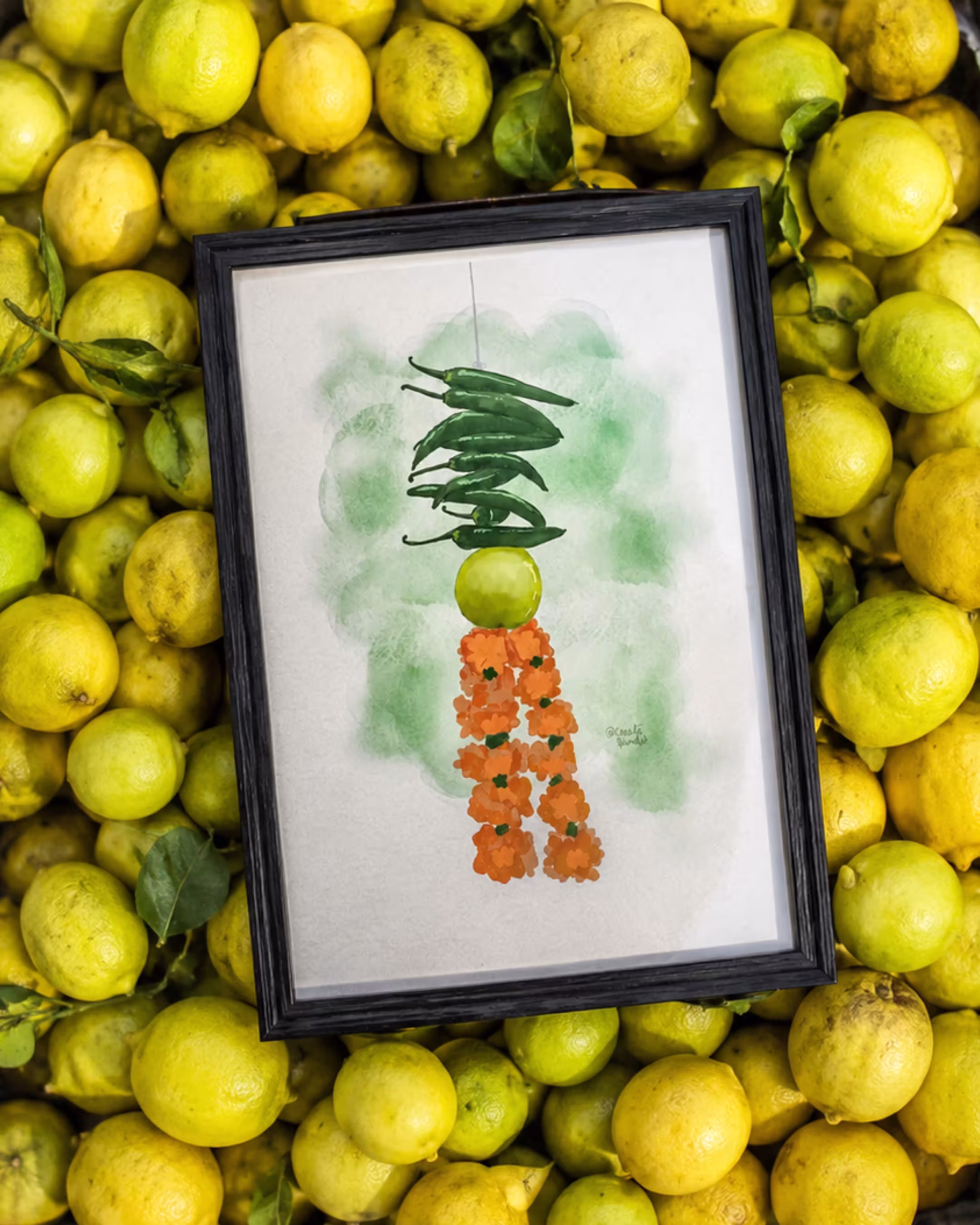 Nimbu Mirchi Wall Art | Housewarming Gift