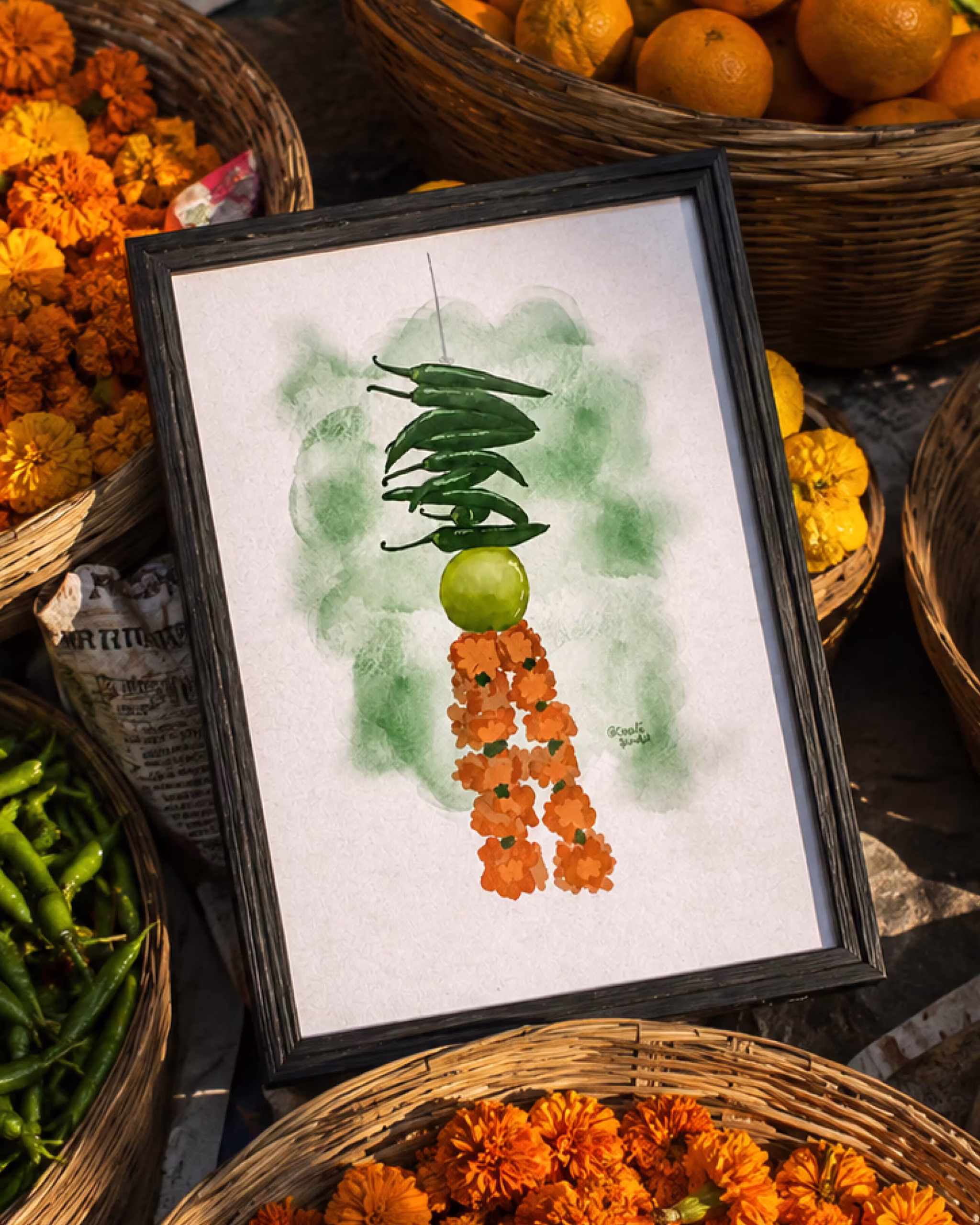 Nimbu Mirchi Wall Art | Housewarming Gift